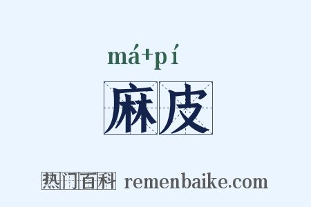 麻皮是什么意思的图片